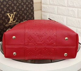 Louis Vuitton Monogram Empreinte Melie Hobo In Red