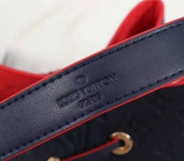 Louis Vuitton Monogram Empreinte NeoNoe MM Bag In Marine Rouge