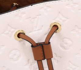 Louis Vuitton Monogram Empreinte NeoNoe MM Bag In Cream