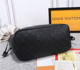 Louis Vuitton Monogram Empreinte Neverfull MM Tote In Black
