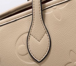 Louis Vuitton Monogram Empreinte Neverfull MM Tote In Beige