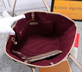 Louis Vuitton Monogram Empreinte Neverfull MM Tote In Beige