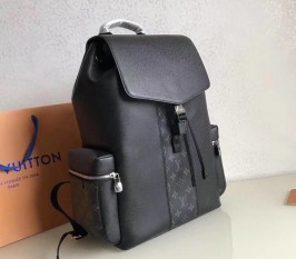 Louis Vuitton Taiga Leather Outdoor Backpack In Eclipse Black