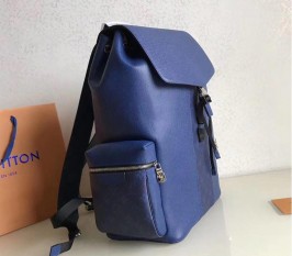 Louis Vuitton Taiga Leather Outdoor Backpack In Pacific Blue