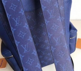 Louis Vuitton Taiga Leather Outdoor Backpack In Pacific Blue