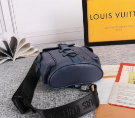 Louis Vuitton Taurillon Leather Christopher XS Backpack In Navy Blue