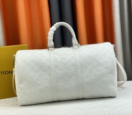 Louis Vuitton X YK Bandouliere Keepall 50 Travel Bag In White