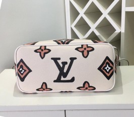 Louis Vuitton Wild At Heart Neverfull MM Bag In Cream