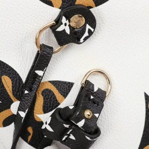 Louis Vuitton Giant Neverfull MM Tote In Cream And Caramel - Image 9