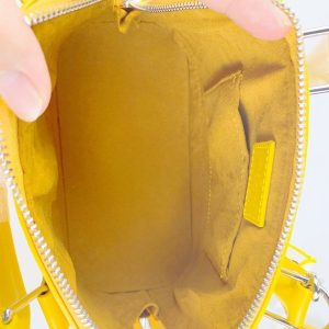 Louis Vuitton Epi Leather Alma BB Handbag In Cedrat Yellow With Jacquard Strap - Image 6