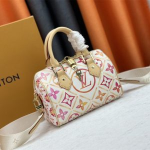 Louis Vuitton LV By The Pool Monogram Tiles Canvas Speedy Bandouliere 20 Bag In Coral - Image 2