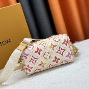 Louis Vuitton LV By The Pool Monogram Tiles Canvas Speedy Bandouliere 20 Bag In Coral - Image 4
