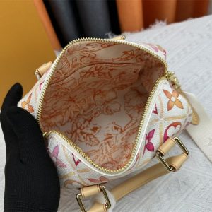 Louis Vuitton LV By The Pool Monogram Tiles Canvas Speedy Bandouliere 20 Bag In Coral - Image 6