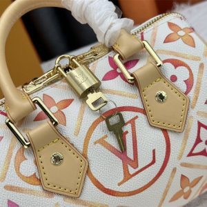 Louis Vuitton LV By The Pool Monogram Tiles Canvas Speedy Bandouliere 20 Bag In Coral - Image 7