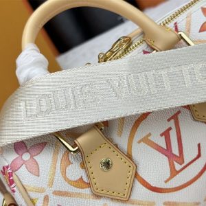 Louis Vuitton LV By The Pool Monogram Tiles Canvas Speedy Bandouliere 20 Bag In Coral - Image 8
