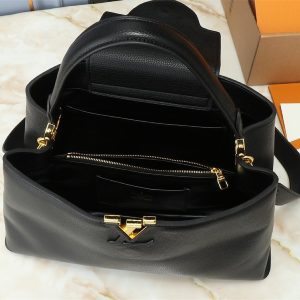 Louis Vuitton Capucines GM Souple Handbag In Black - Image 5