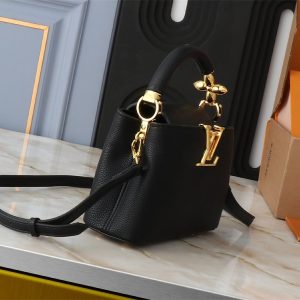 Louis Vuitton Capucines Mini Capucines Handbag In Black - Image 3