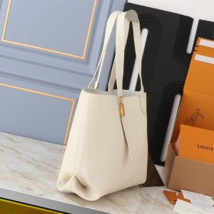 Louis Vuitton Low Key Cabas MM Bag In Quartz White - Image 3