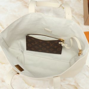 Louis Vuitton Low Key Cabas MM Bag In Quartz White - Image 5