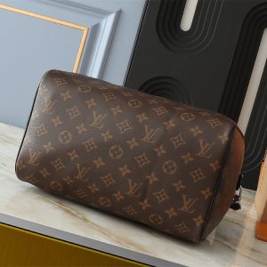 Louis Vuitton Monogram Canvas Soft Speedy 30 Dark Handbag In Black - Image 4