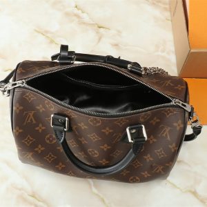 Louis Vuitton Monogram Canvas Soft Speedy 30 Dark Handbag In Black - Image 8