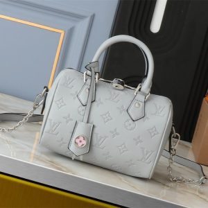 Louis Vuitton Other Leathers Speedy Bandouliere 20 Handbag In Washed Blue