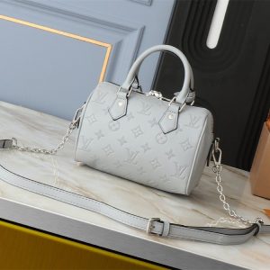 Louis Vuitton Other Leathers Speedy Bandouliere 20 Handbag In Washed Blue - Image 2
