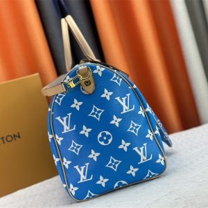 Louis Vuitton Speedy P9 Bandouliere 50 Bag In Blue - Image 4