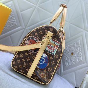 Louis Vuitton Flight Mode Monogram Canvas Keepall Bandouliere 45 Travel Bag - Image 5