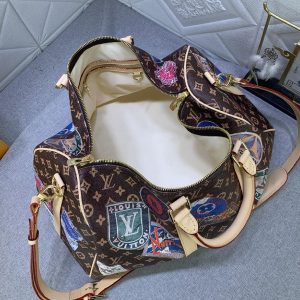 Louis Vuitton Flight Mode Monogram Canvas Keepall Bandouliere 45 Travel Bag - Image 8
