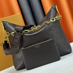 Louis Vuitton Monogram Empreinte Coussin MM Hobo In Chocolate