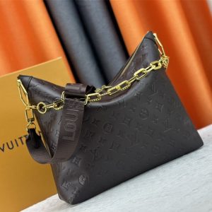 Louis Vuitton Monogram Empreinte Coussin MM Hobo In Chocolate - Image 2