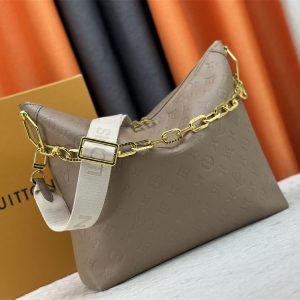 Louis Vuitton Monogram Empreinte Coussin MM Hobo In Galet Gray - Image 2