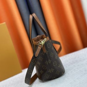 Louis Vuitton Neverfull Bandouliere Inside Out BB Tote In Monogram Canvas And Brown Leather - Image 3