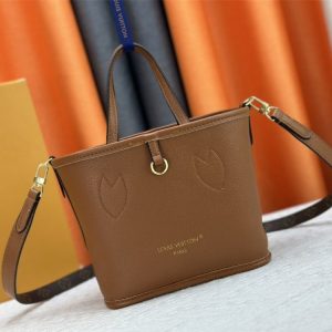 Louis Vuitton Neverfull Bandouliere Inside Out BB Tote In Monogram Canvas And Brown Leather - Image 6