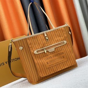 Louis Vuitton Neverfull Bandouliere Inside Out MM Tote In Monogram Canvas And Jaune Safran Textile - Image 2