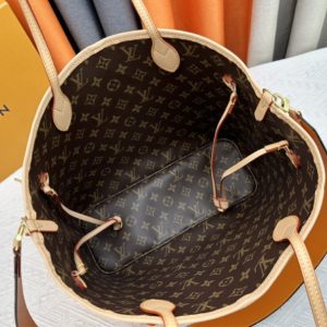 Louis Vuitton Neverfull Bandouliere Inside Out MM Tote In Monogram Canvas And Jaune Safran Textile - Image 7