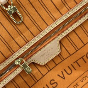 Louis Vuitton Neverfull Bandouliere Inside Out MM Tote In Monogram Canvas And Jaune Safran Textile - Image 8