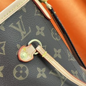 Louis Vuitton Neverfull Bandouliere Inside Out MM Tote In Monogram Canvas And Jaune Safran Textile - Image 9