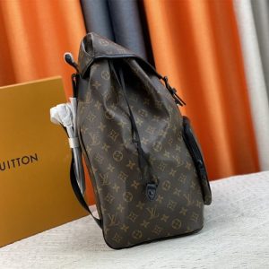 Louis Vuitton Monogram Canvas Montsouris Backpack In Black - Image 3