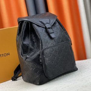 Louis Vuitton Taurillon Leather Montsouris Backpack In Black - Image 2