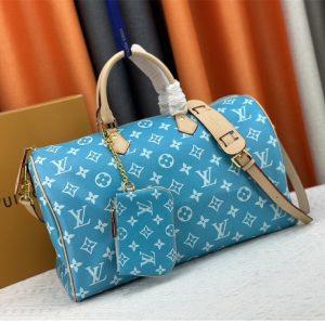 Louis Vuitton Speedy P9 Bandouliere 40 Bag In Turquoise - Image 2