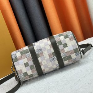 Louis Vuitton Damoflage Canvas Keepall Bandouliere 25 In Khaki - Image 5