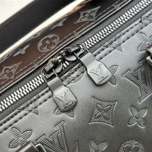 Louis Vuitton Monogram Shadow Leather Keepall Bandouliere 50 In Black - Image 7