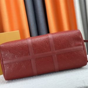 Louis Vuitton Taurillon Leather Keepall Bandouliere 50 In Sari Red - Image 5