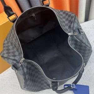 Louis Vuitton Damier Graphite Canvas Keepall Bandouliere 50 In Indigo Blue - Image 6