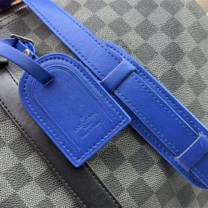Louis Vuitton Damier Graphite Canvas Keepall Bandouliere 50 In Indigo Blue - Image 8
