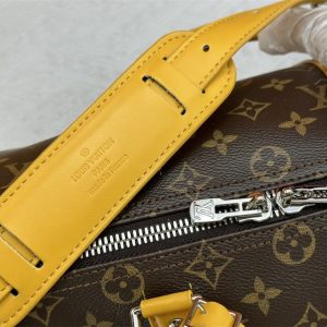 Louis Vuitton Monogram Macassar Canvas Keepall Bandouliere 50 In Safran Yellow - Image 9