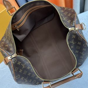 Louis Vuitton Monogram Dust Canvas Keepall Bandouliere 50 In Brown - Image 6