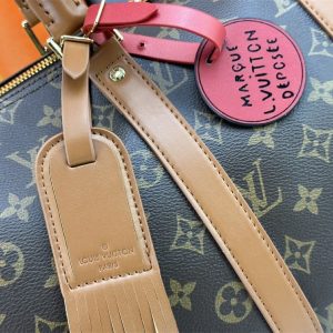 Louis Vuitton Monogram Dust Canvas Keepall Bandouliere 50 In Brown - Image 8